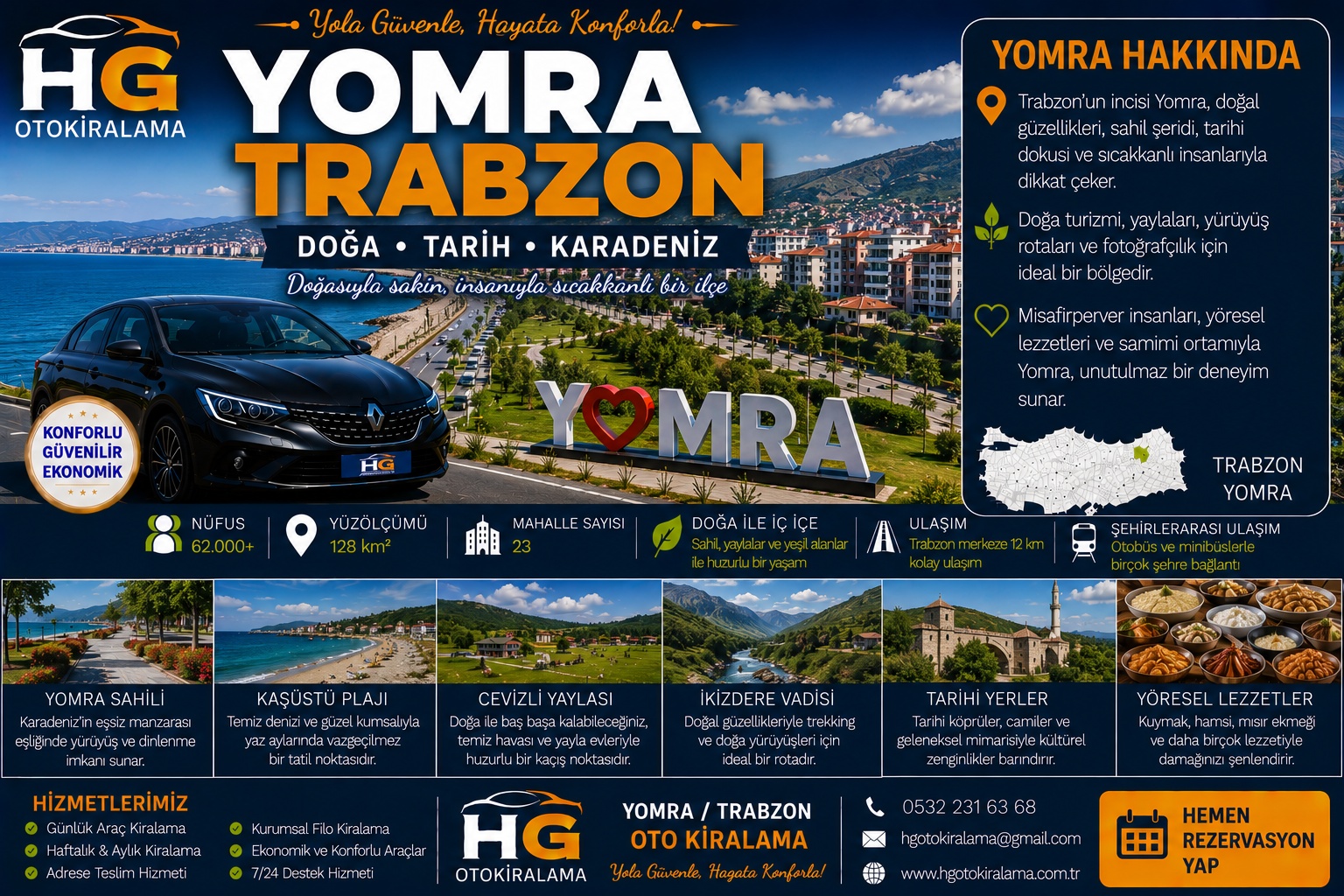 Yomra Trabzon araç kiralama | HG Blog