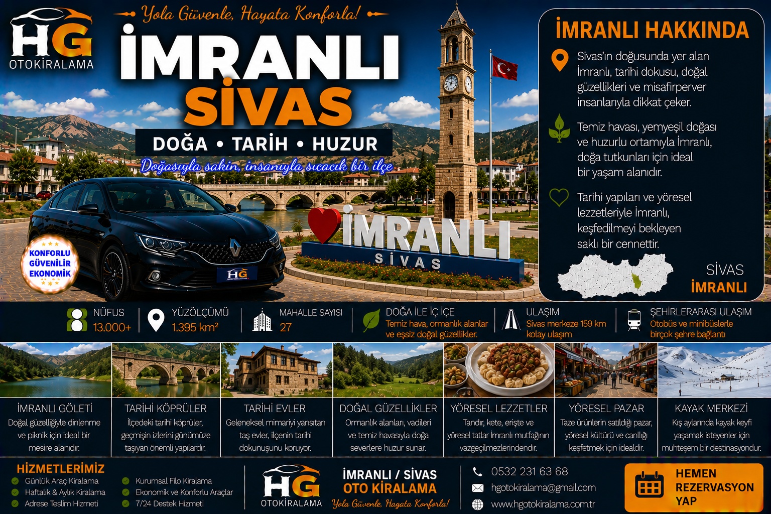 İmranlı Sivas araç kiralama | HG Blog