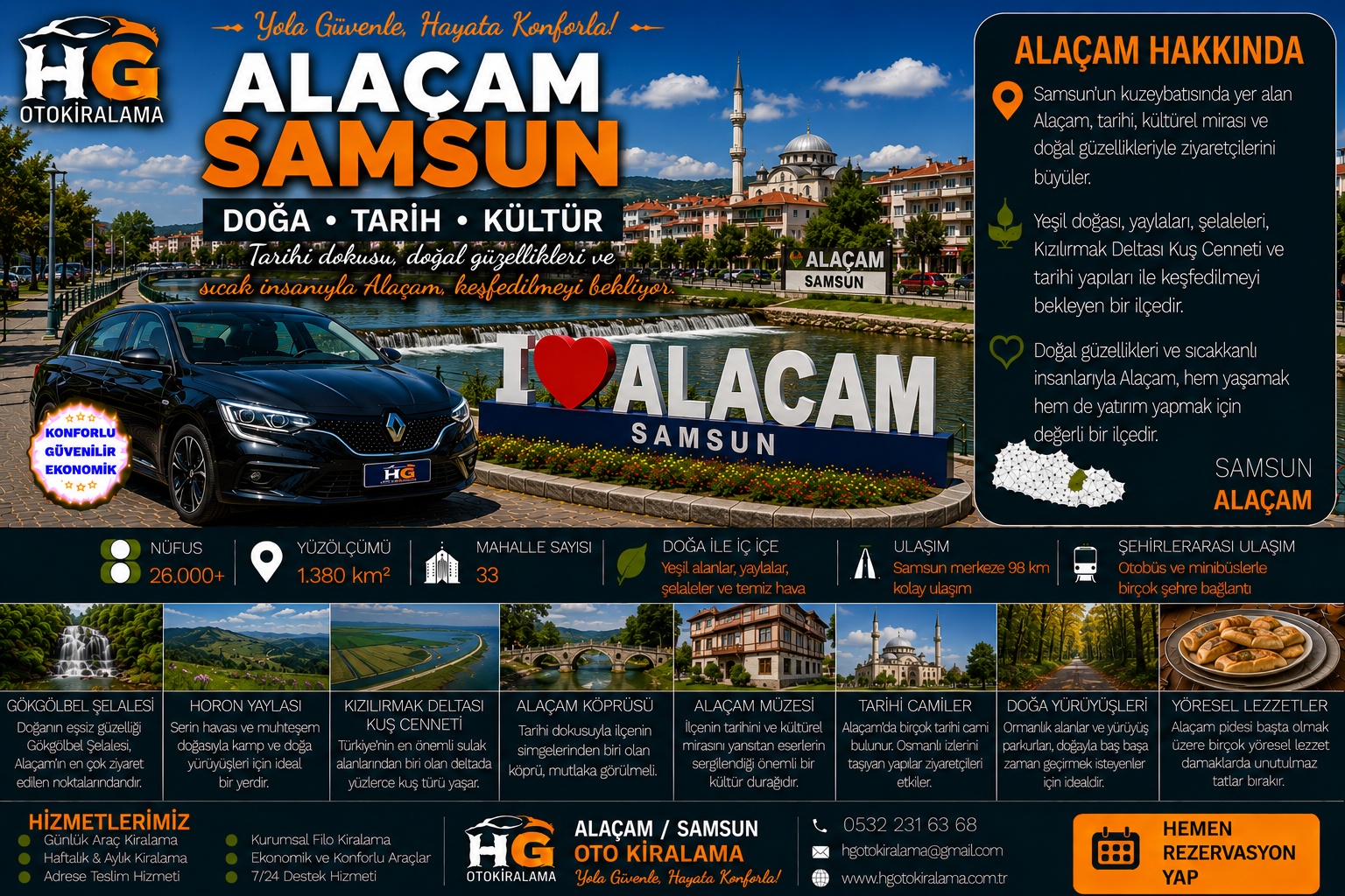 Alaçam Samsun araç kiralama | HG Blog
